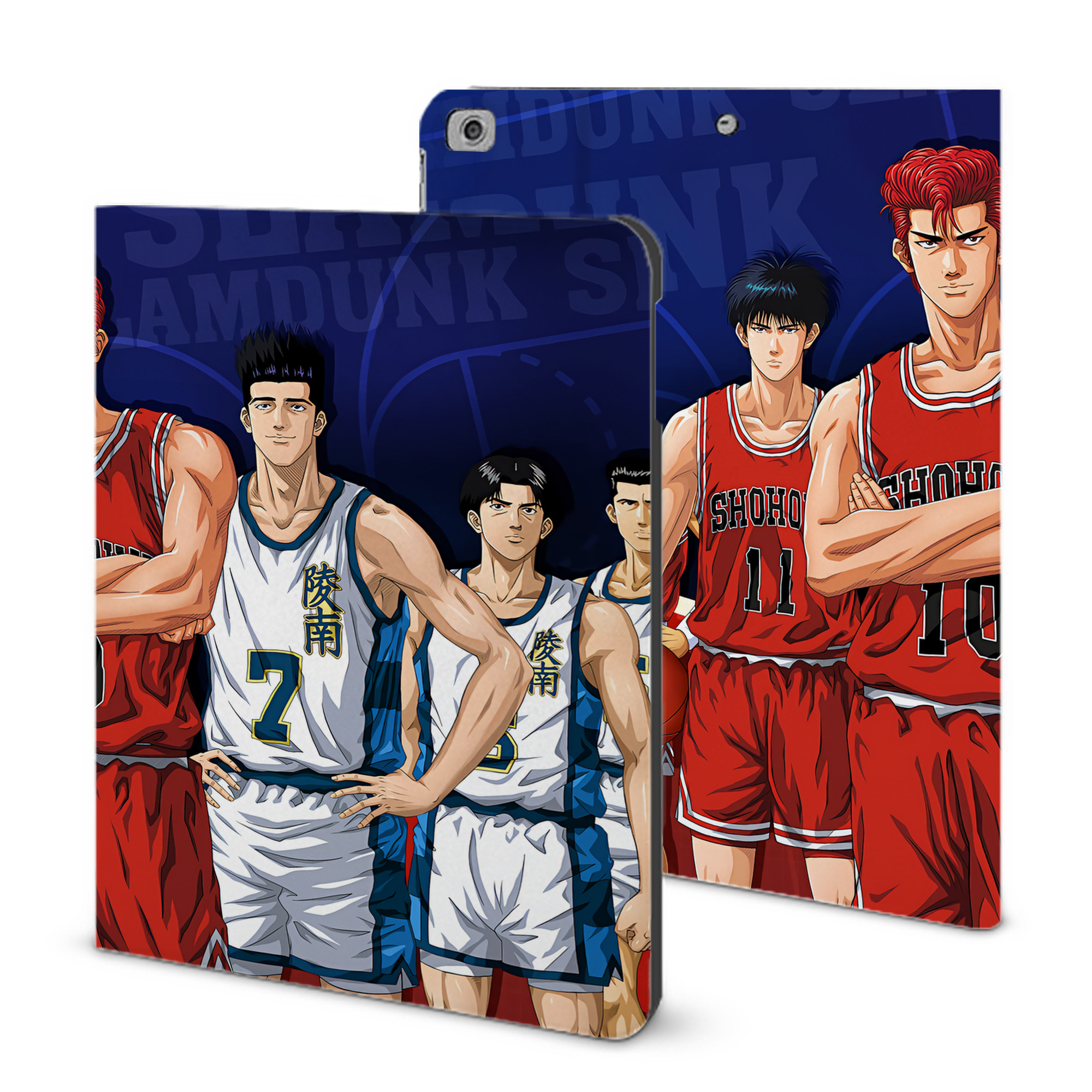 （画像用） SLAM DUNK／スラムダンク IPad ケース ブック型 PUレザー TPU 耐衝撃 軽量 薄型 ペン収納なし 全面保護 IPad 各モデル対応
